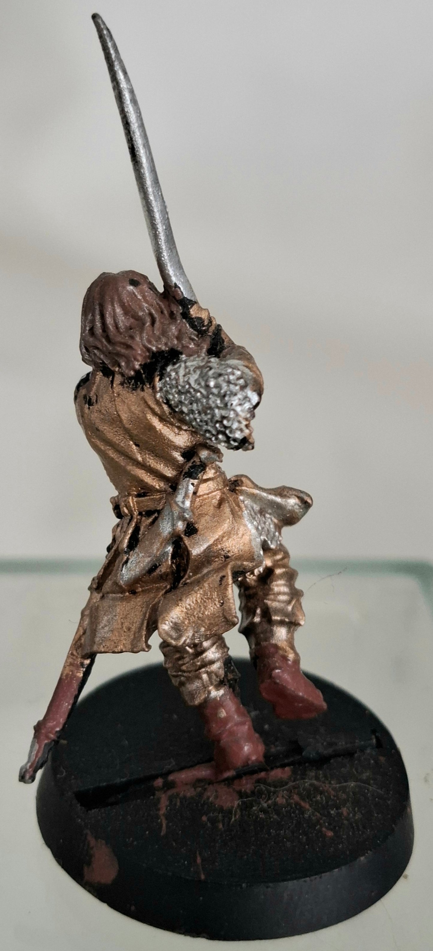 Games Workshop LOTR Aragorn Helm’s Deep Metal Miniature – 2002 – Painted