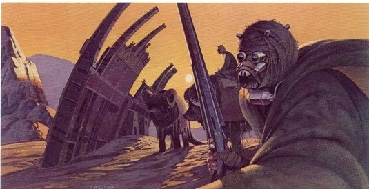 Original 1977 Star Wars A New Hope Ralph McQuarrie Concept Art Print Framed
