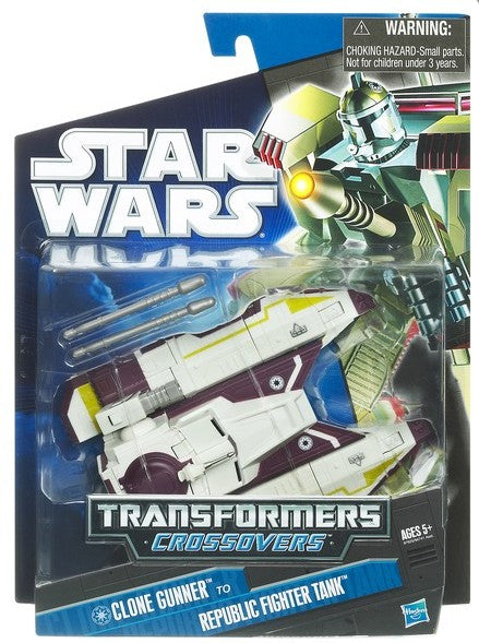 Star Wars Transformers Crossover – Clone Gunner to Republic Fighter Tank (Hasbro, 2010, Mint)