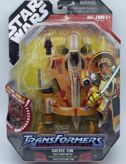 Star Wars Transformers Crossover – Saesee Tiin to Jedi Starfighter (Hasbro, 2007, Mint)