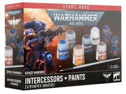 Warhammer 40,000 Space Marines Intercessors + Paints set