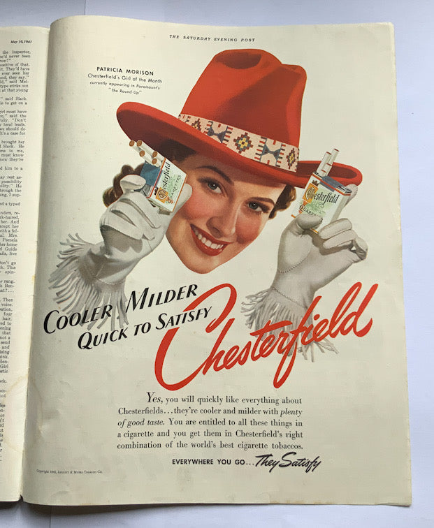 Large United States Saturday Evening Post magazine dating from 1941