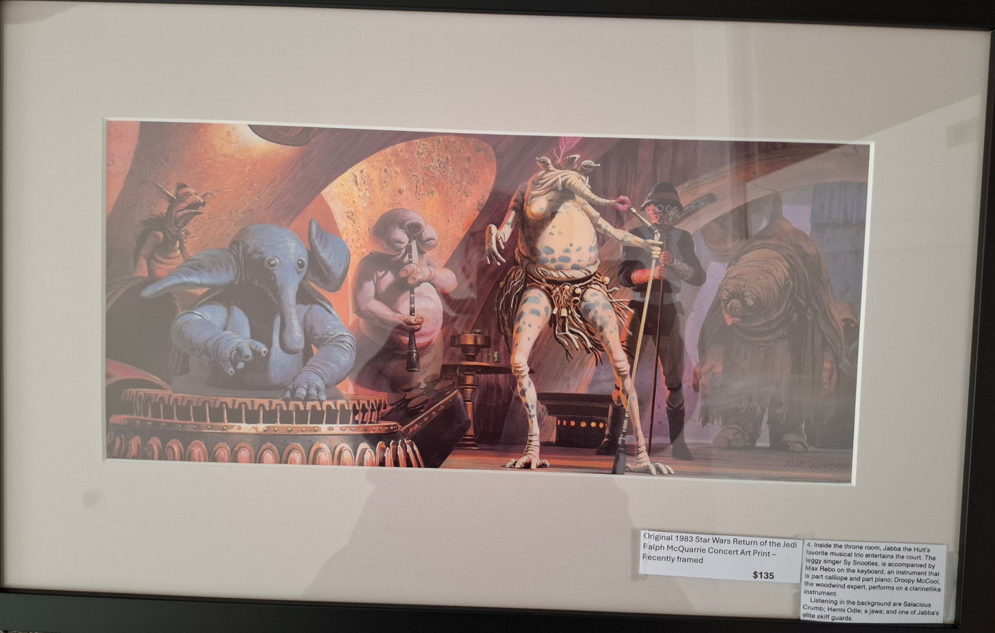 Original 1983 Star Wars Return of the Jedi Ralph McQuarrie Concept Art Print #4