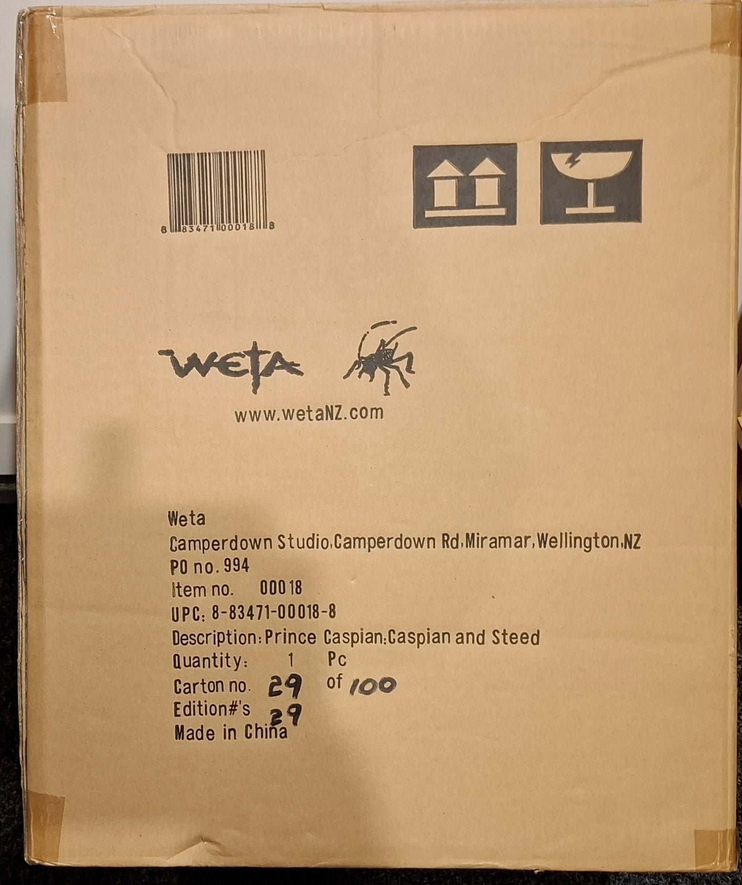 Weta Narnia Prince Caspian and Steed Limited Edition 029/100