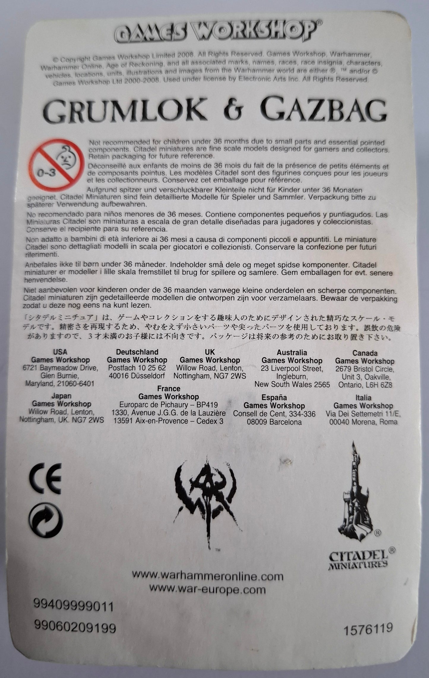 Warhammer Online: Age of Reckoning – Grumlok & Gazbag Figures (2008, Sealed in Original Packaging)