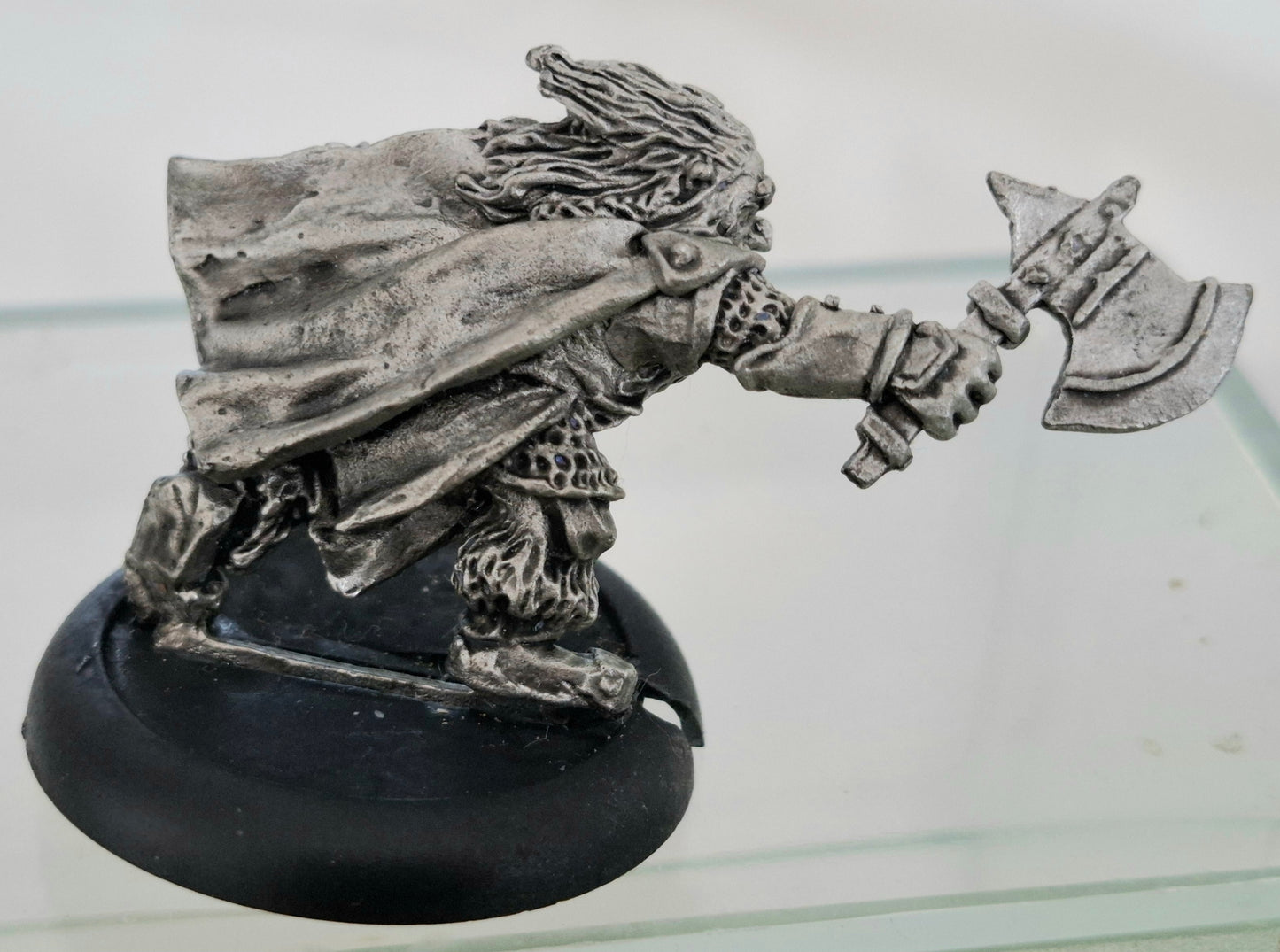 Fantasy Warriors Grenadier Dwarf Berserker Pewter Miniature – Nick Lund – Early 1990s