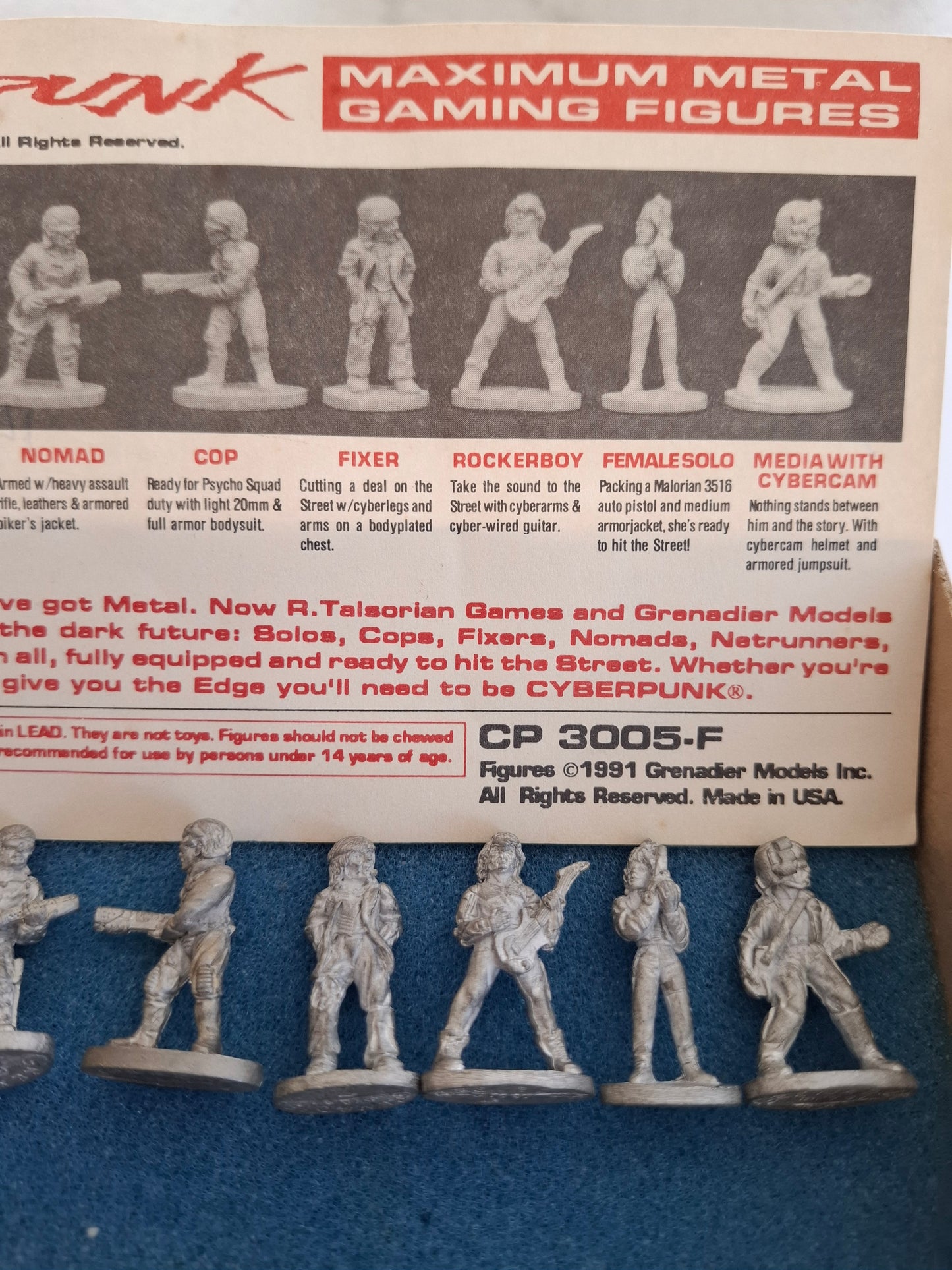 1991 Cyber PunkMetal Figure Set