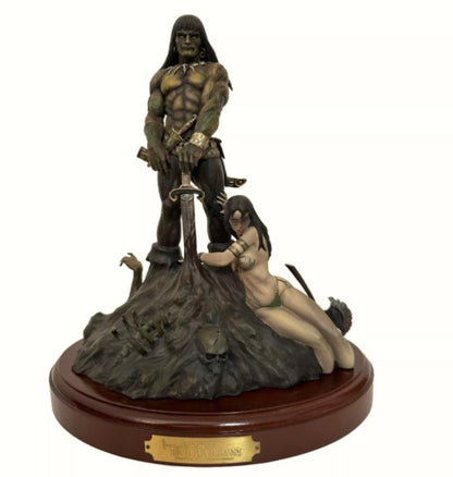 Moore Creations Frazetta's Conan Barbarian Cold-Cast Porcelain Statue Limited Edition 1210/6500
