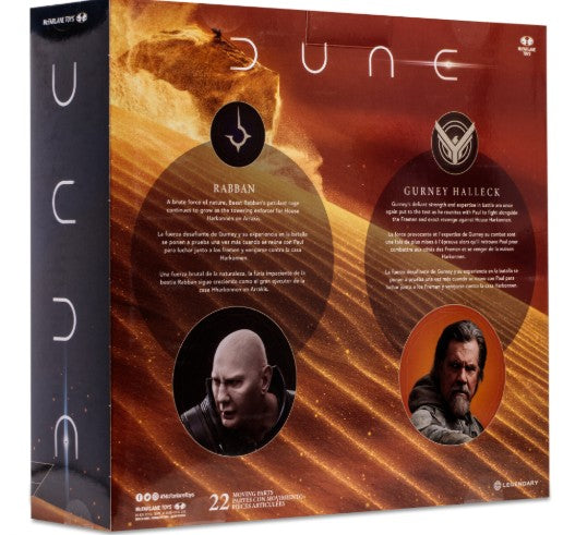 McFarlane Toys Dune: Part Two – Gurney Halleck & Rabban Action Figure 2‑Pack — Epic 7″ Scale 2-Pack (Factory Sealed Box)
