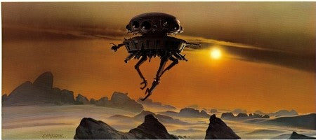 Original 1980 Star Wars Empire Strikes Back Ralph McQuarrie Concept Art Print Framed #4