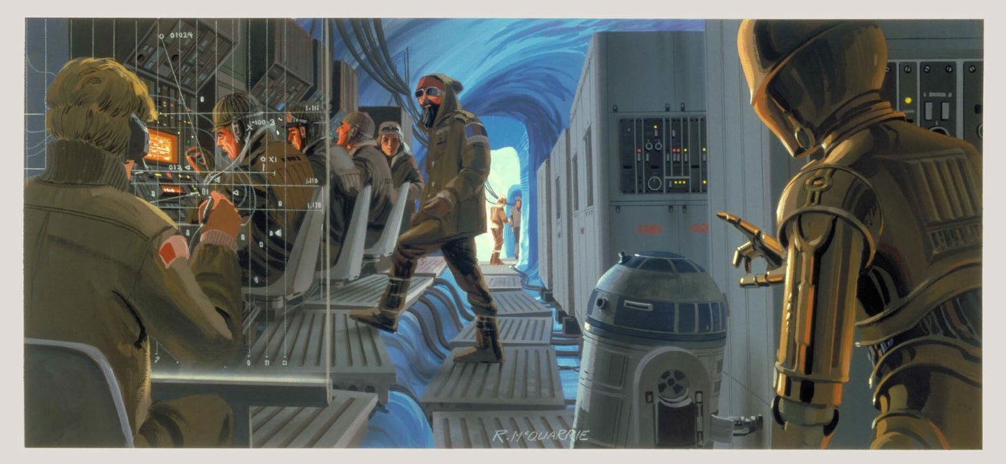 Original 1980 Star Wars Empire Strikes Back Ralph McQuarrie Concept Art Print Framed #2