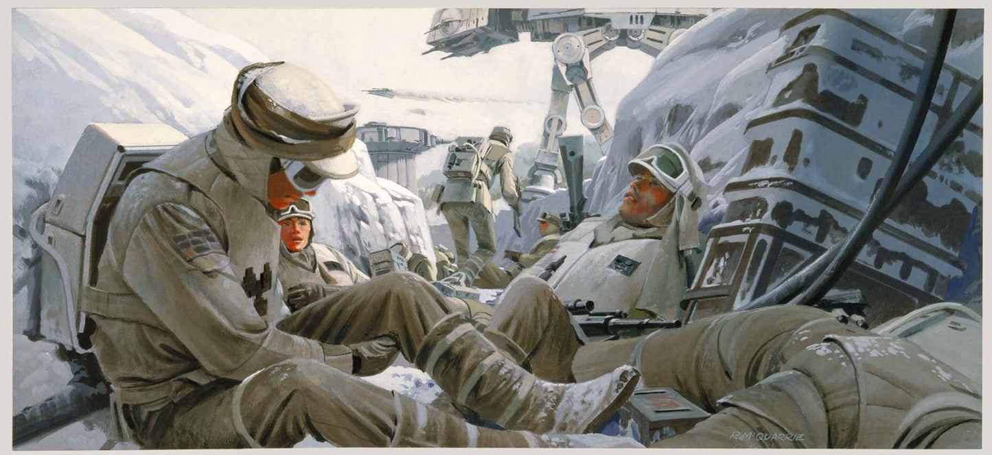 Original 1980 Star Wars Empire Strikes Back Ralph McQuarrie Concept Art Print Framed #9