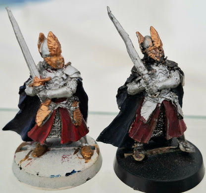 Games Workshop LOTR Elendil High King x2 Metal Miniatures – 2002 – Painted