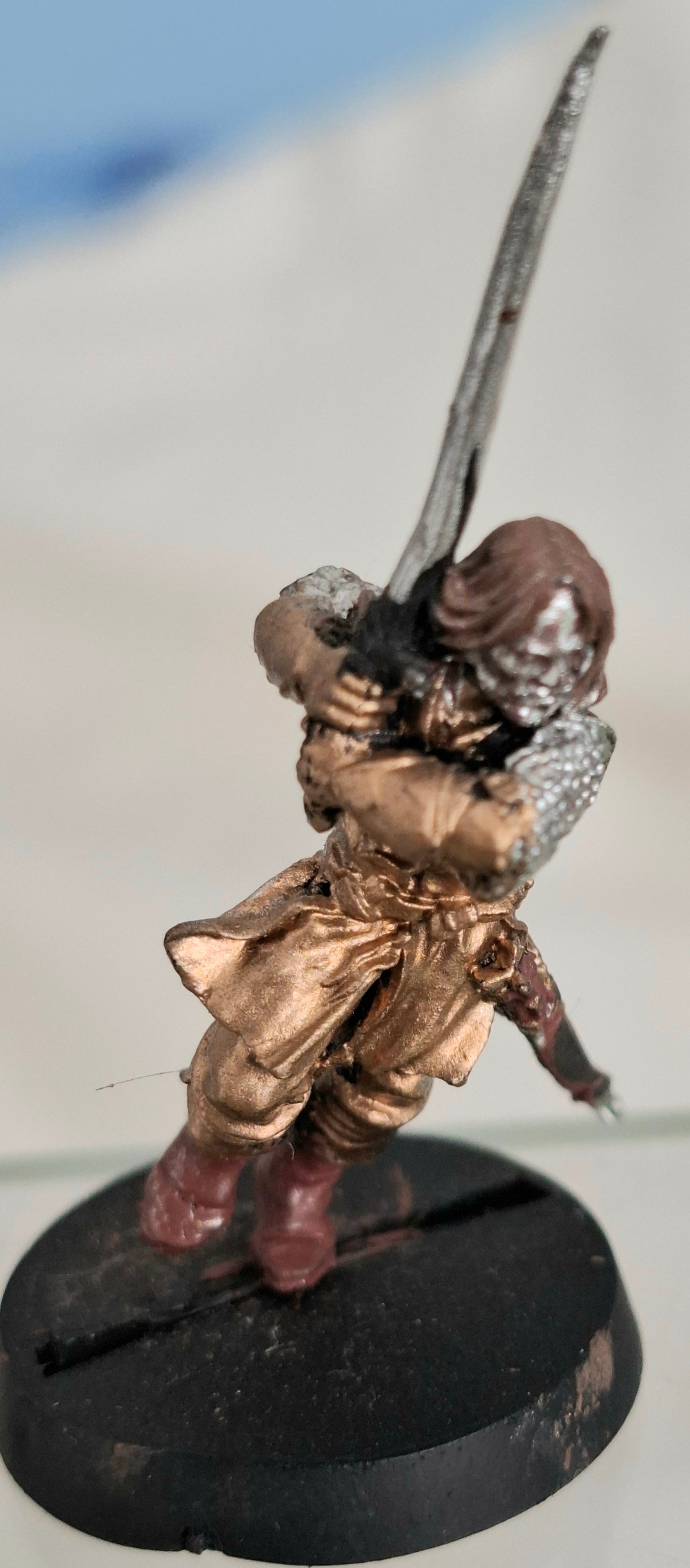Games Workshop LOTR Aragorn Helm’s Deep Metal Miniature – 2002 – Painted