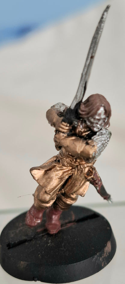 Games Workshop LOTR Aragorn Helm’s Deep Metal Miniature – 2002 – Painted