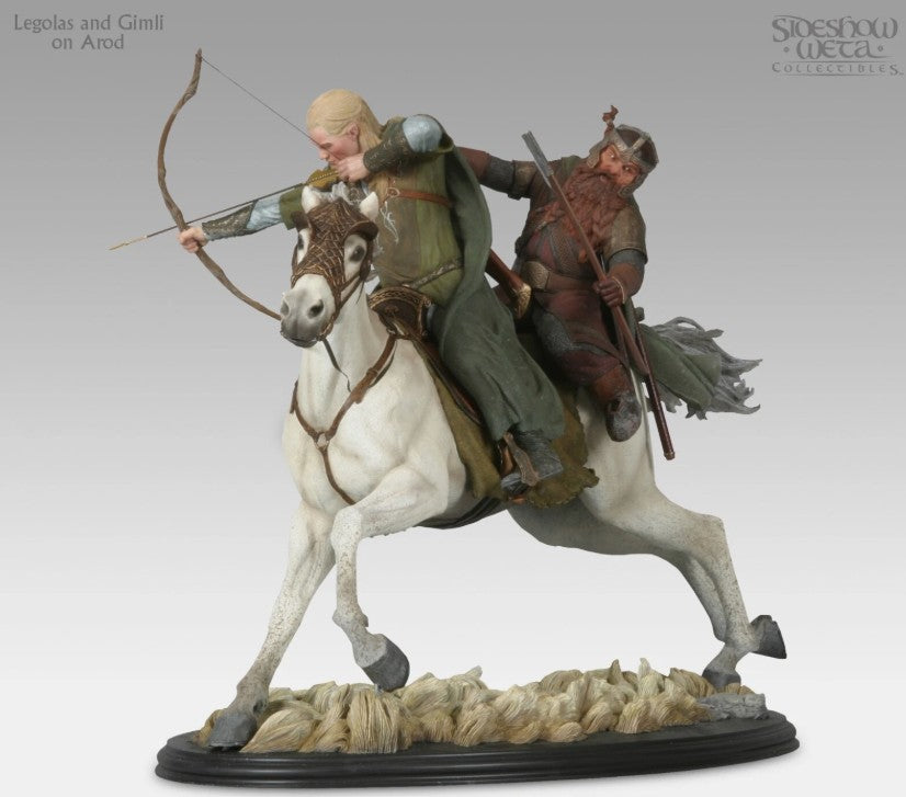Weta Lord of the Rings The Two Towers Legolas & Gimli on Arod Statue Limited Edition 1865/5000