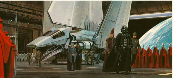 Original 1983 Star Wars Return of the Jedi Ralph McQuarrie Concept Art Print Framed #10