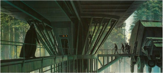 Original 1983 Star Wars Return of the Jedi Ralph McQuarrie Concept Art Print Framed #13