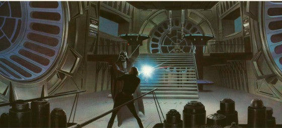 Original 1983 Star Wars Return of the Jedi Ralph McQuarrie Concept Art Print Framed #15