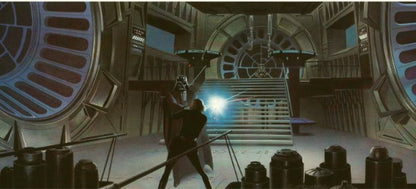 Original 1983 Star Wars Return of the Jedi Ralph McQuarrie Concept Art Print Framed #15