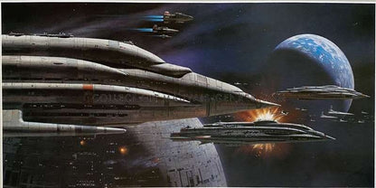 Original 1983 Star Wars Return of the Jedi Ralph McQuarrie Concept Art Print Framed #18