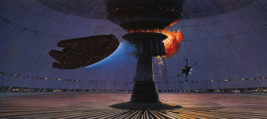 Original 1983 Star Wars Return of the Jedi Ralph McQuarrie Concept Art Print Framed #20