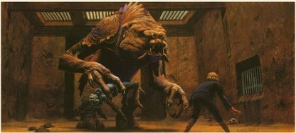 Original 1983 Star Wars Return of the Jedi Ralph McQuarrie Concept Art Print Framed #6