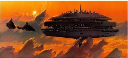 Original 1980 Star Wars Empire Strikes Back Ralph McQuarrie Concept Art Print Framed #18