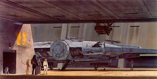 Original 1977 Star Wars A New Hope Ralph McQuarrie Concept Art Print Framed