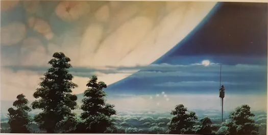 Original 1977 Star Wars A New Hope Ralph McQuarrie Concert Art Print Framed - Yavin IV Rebel Base