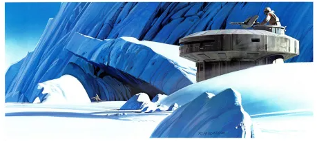 Original 1980 Star Wars Empire Strikes Back Ralph McQuarrie Concept Art Print Framed #3