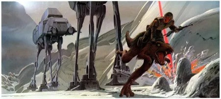 Original 1980 Star Wars Empire Strikes Back Ralph McQuarrie Concept Art Print Framed #12