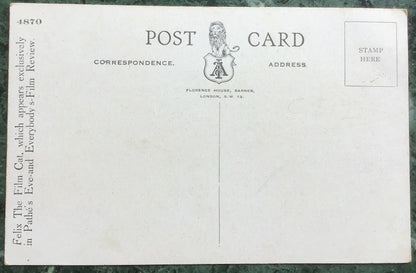 Vintage early 1900s Felix the Cat postcard Her Window