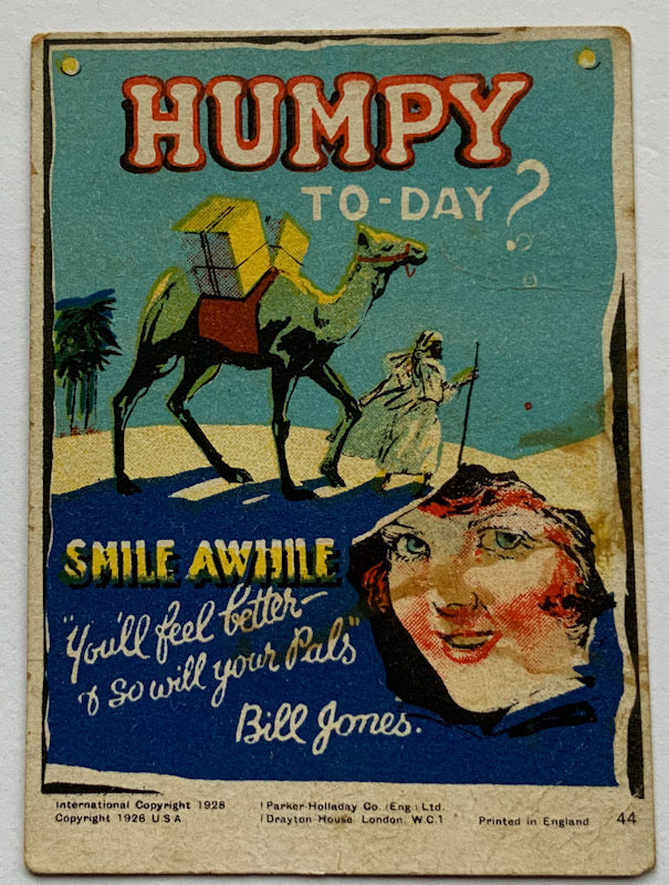 1928 Propaganda card by Parker Halladay USA Humpy today