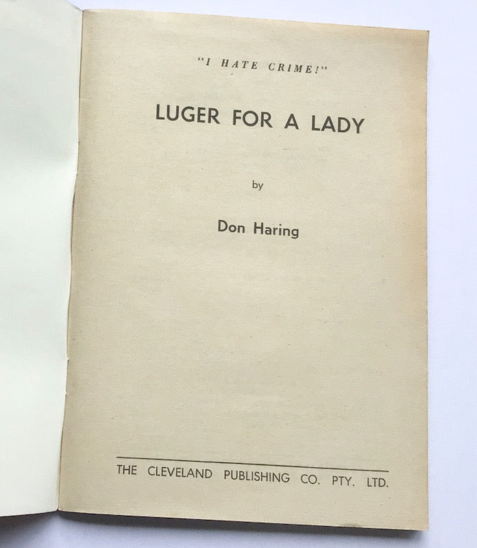 Larry Kent Luger For A Lady Australian Detective paperback book No704