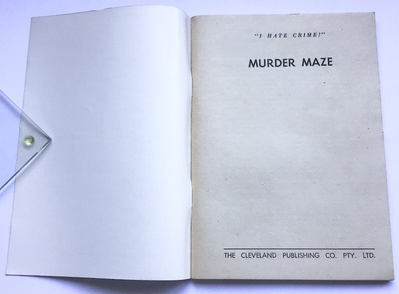 Larry Kent Murder Maze Australian Detective paperback book No689