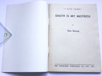 Larry Kent Death is my Mistress Australian Detective paperback book No693