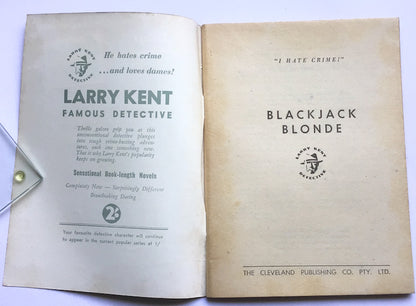 Larry Kent Blackjack Blonde Australian Detective paperback book No589