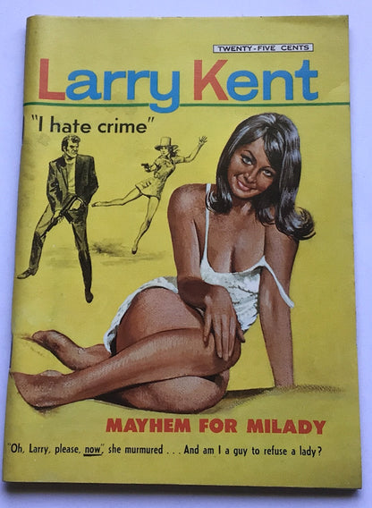 Larry Kent Mayhem For Milady Australian Detective paperback book No677