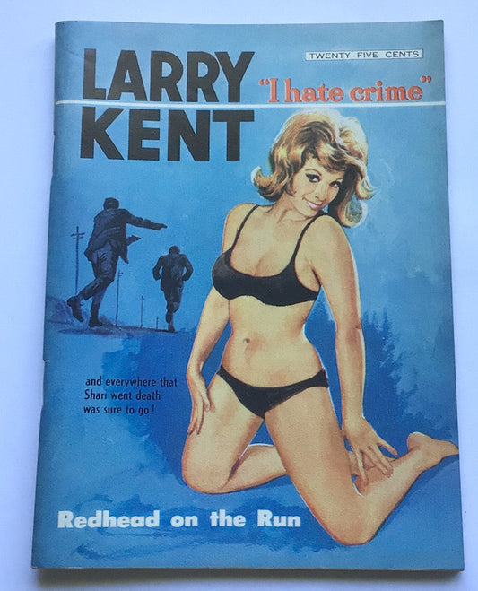 Larry Kent Redhead on the Run Australian Detective paperback book No666