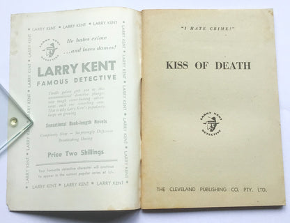 Larry Kent Kiss of Death Australian Detective paperback book No563