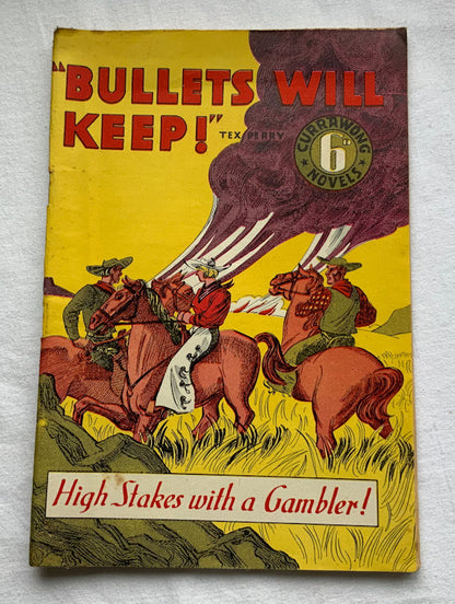 BULLETS WILL KEEP Australian Currawong Western pulp fiction book