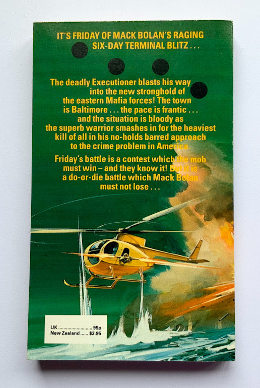 EXECUTIONER FRIDAYS FEAST British pulp fiction crime action book by Don Pendleton 1981