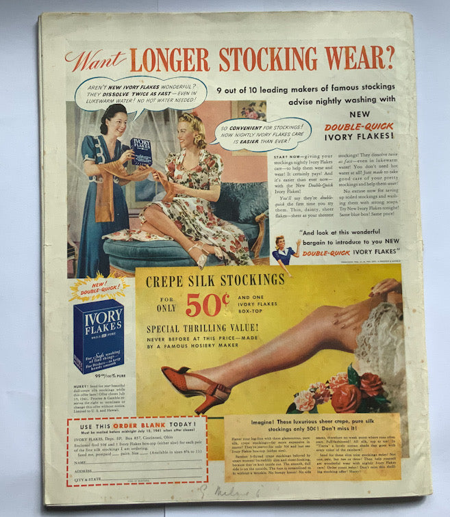 Large United States Saturday Evening Post magazine dating from 1941