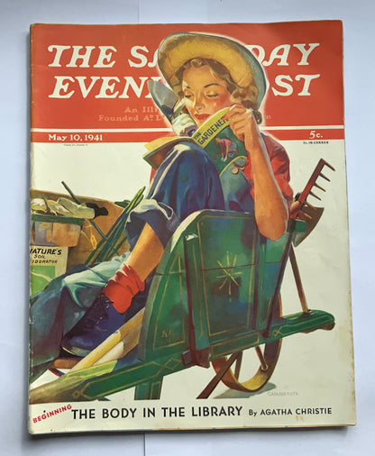 Large United States Saturday Evening Post magazine dating from 1941