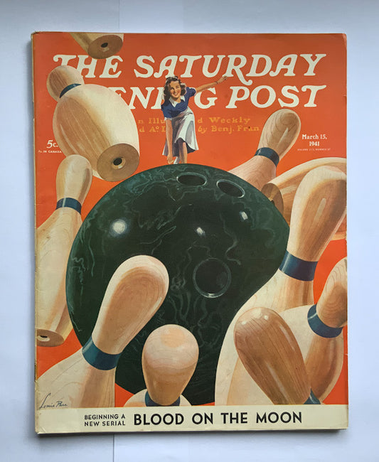 Large United States Saturday Evening Post magazine dating from 1941