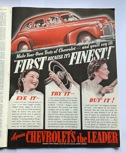 Large United States Saturday Evening Post magazine dating from 1941