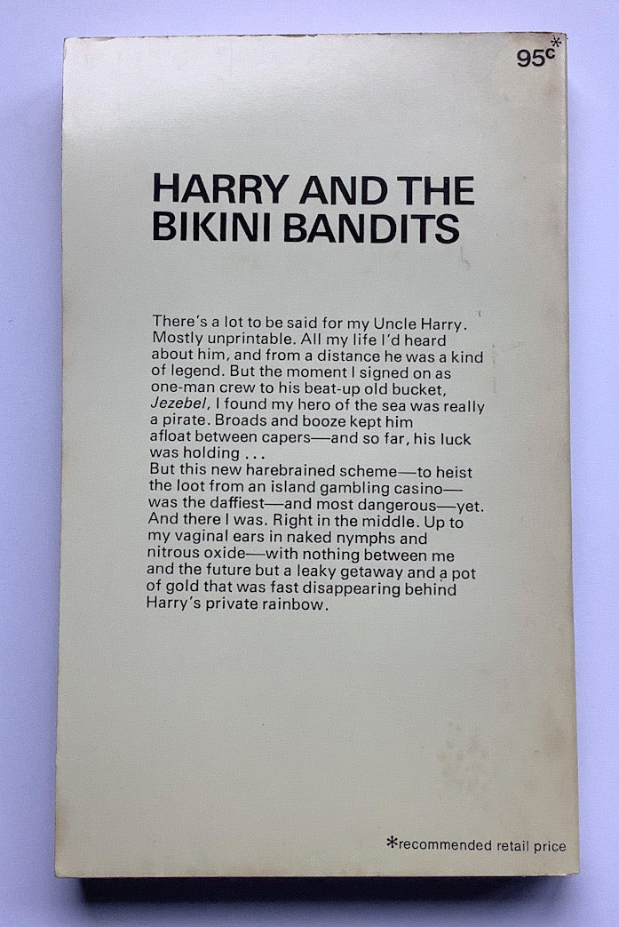 HARRY AND THE BIKINI BANDITS pulp fiction book by Basil Heatter c1971