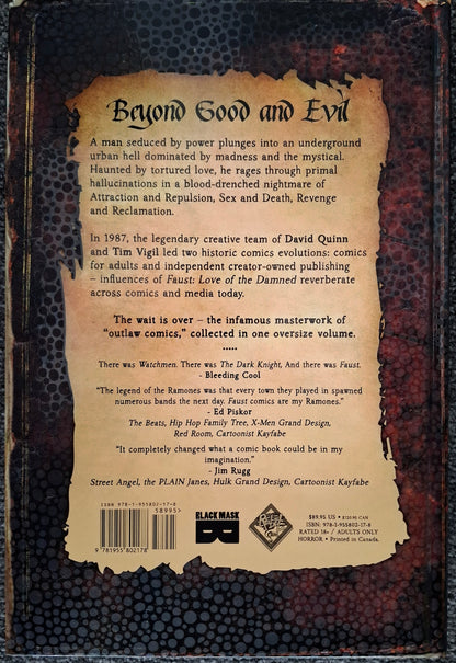 Faust Love of the Damned — Hardcover Graphic Novel Book