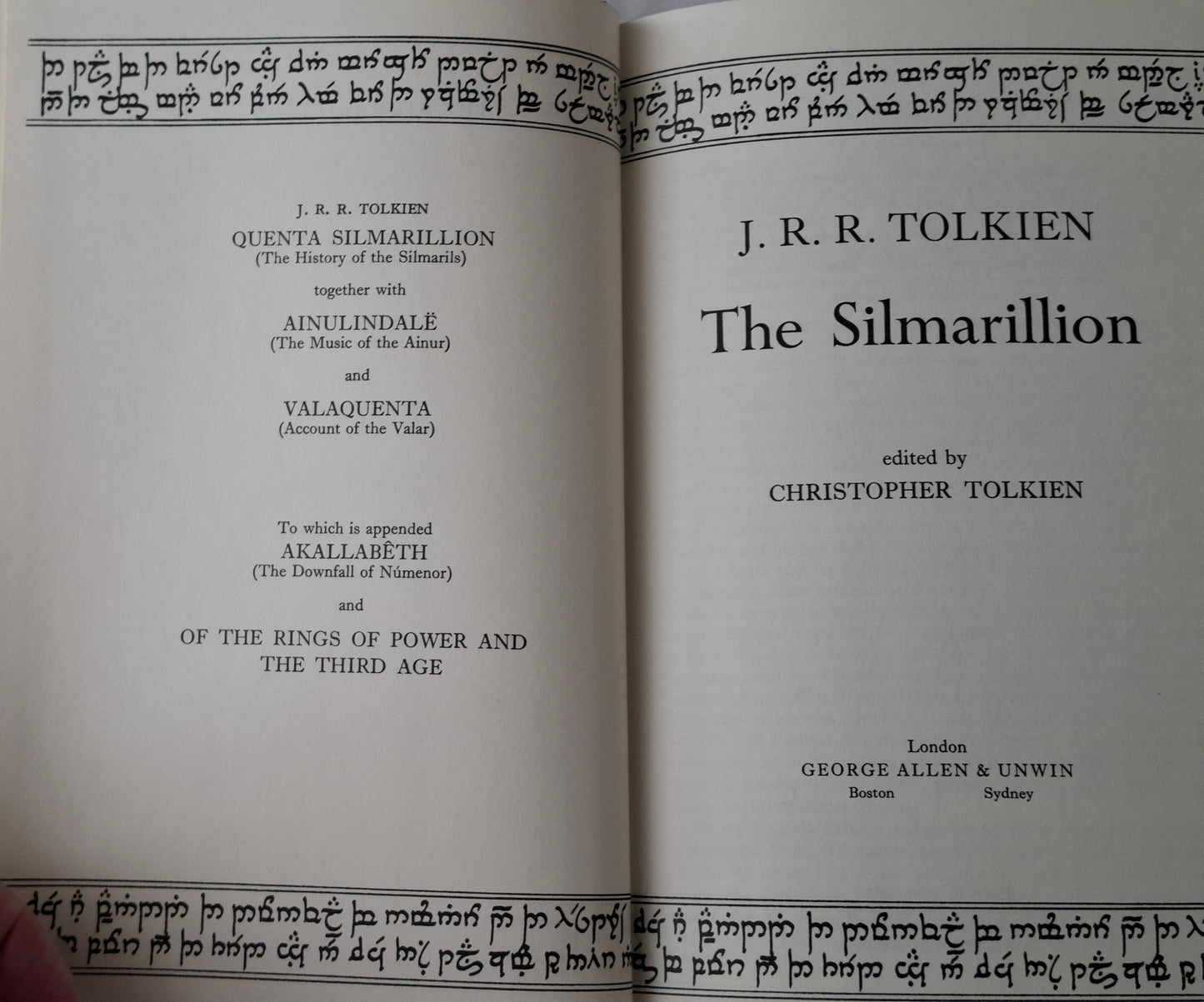 The Silmarillion – Rare UK First International Edition (Hardcover) 1977 with Clowes Map